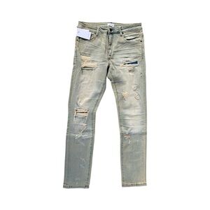 Club Paradise Men's Distressed Ripped Skinny Denim Jeans NWT Size 32